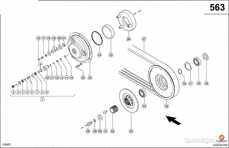 Claas Lexion 600 POKRYWA 0006289360 Jastrzębniki