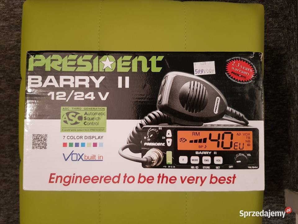 Nowe CB radio President Barry II 1224V Piotrków Trybunalski