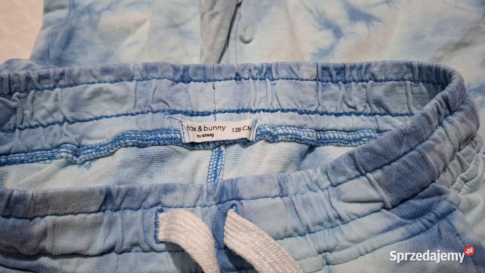 Krótkie spodenki chłopięce niebieskie melanż Rozmiar 128 Czeladź