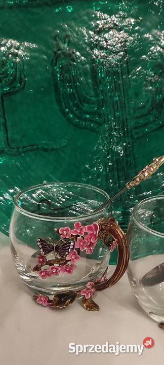 LUXURY GLASSYFI TEFFANIA HANDMADE ENAMEL CUP Pabianice