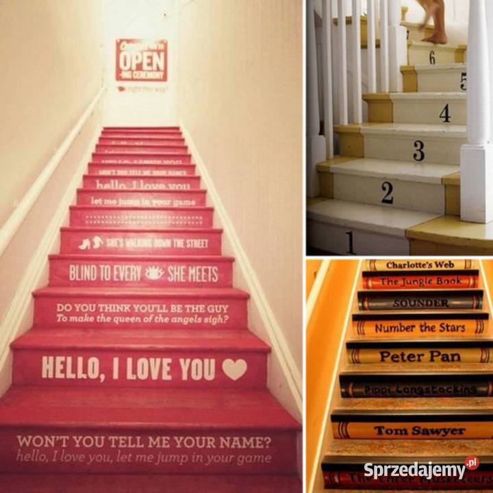 Dekoracyjne naklejki na schody podstopnice wzory wielokolorowy Kraków sprzedam