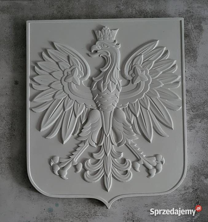 Herb Godło Polski Orzeł Płaskorzeźba Sztukateria Zielona Góra