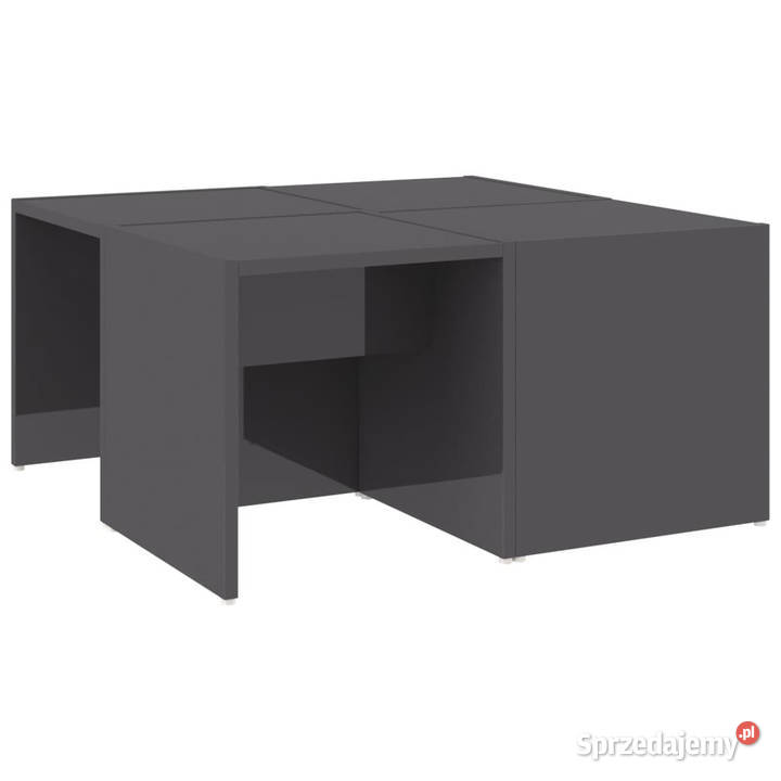 Stoliki kawowe 4 szare połysk 33x33x33 WM806821 Warszawa