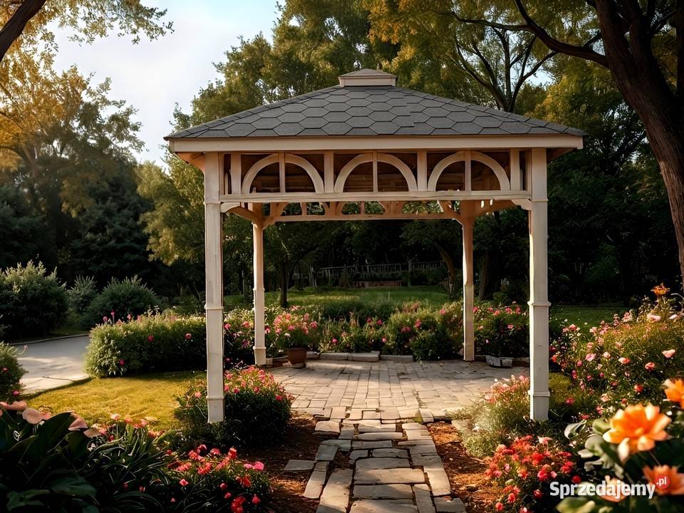 ALTANA 6 3x3m Eleganckie Półokrągłe Podpory Parzymiechy