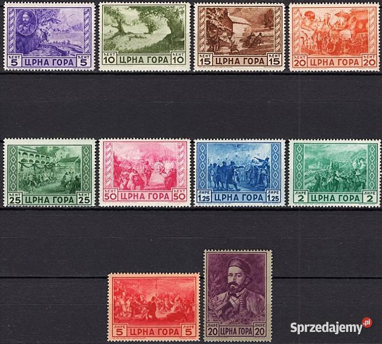 CZARNOGÓRA 1943okupacja włoskakompletna seria Człuchów