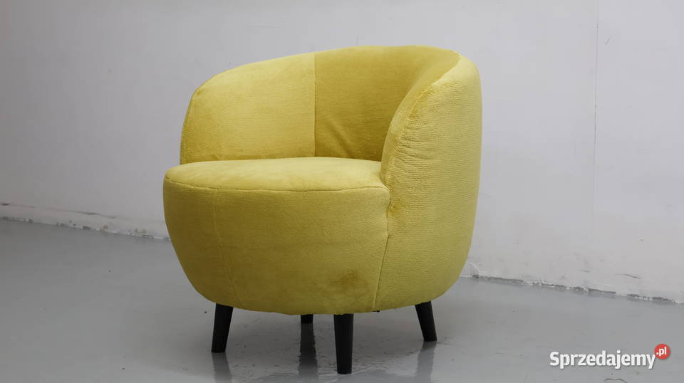 TEA WYGODNY FOTEL kolor cytrynowy obły kształt