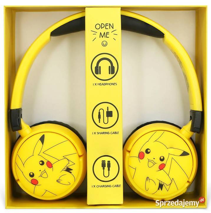 Pokemon Pikachu Słuchawki Nauszne Bezprzewodowe małopolskie Mogilany