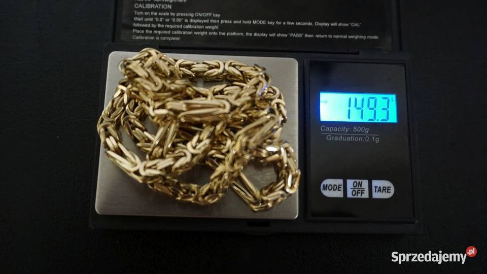 ZŁOTY ŁAŃCUSZEK GĘSTY KRÓLEWSKI ŁAŃCUCH 149G mazowieckie Warszawa
