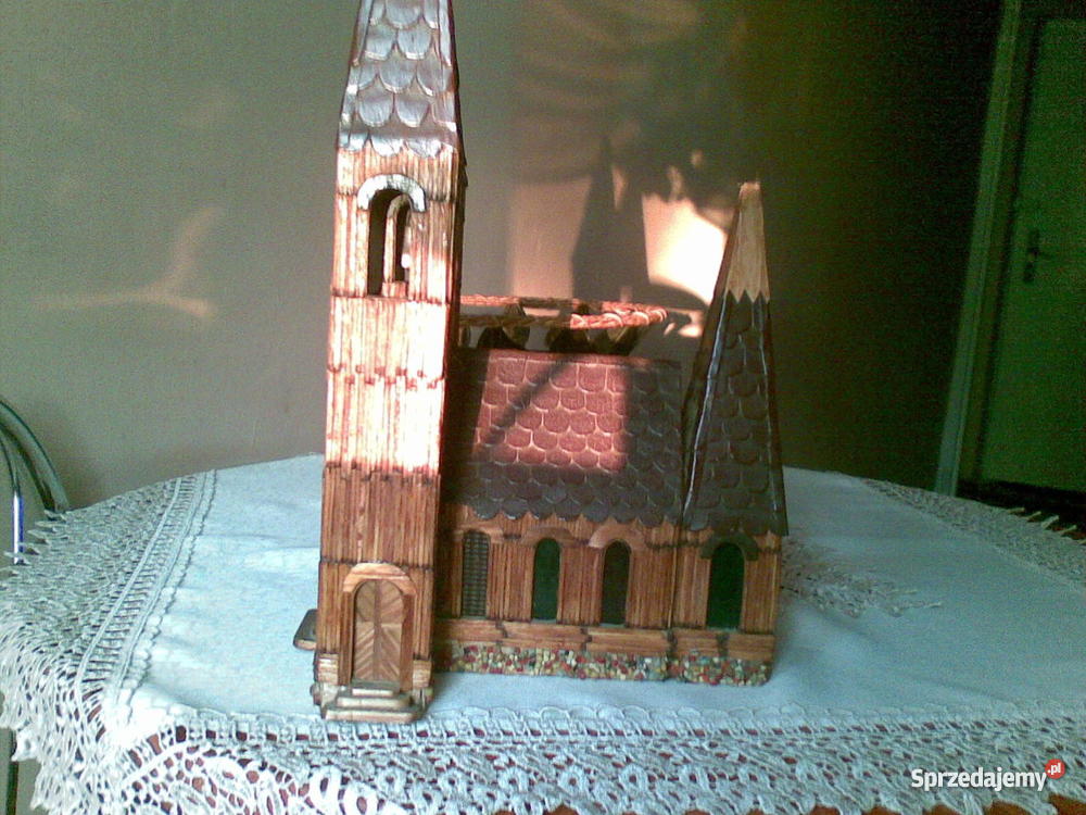 makieta kościoła z zapałek Jędrzejów sprzedam
