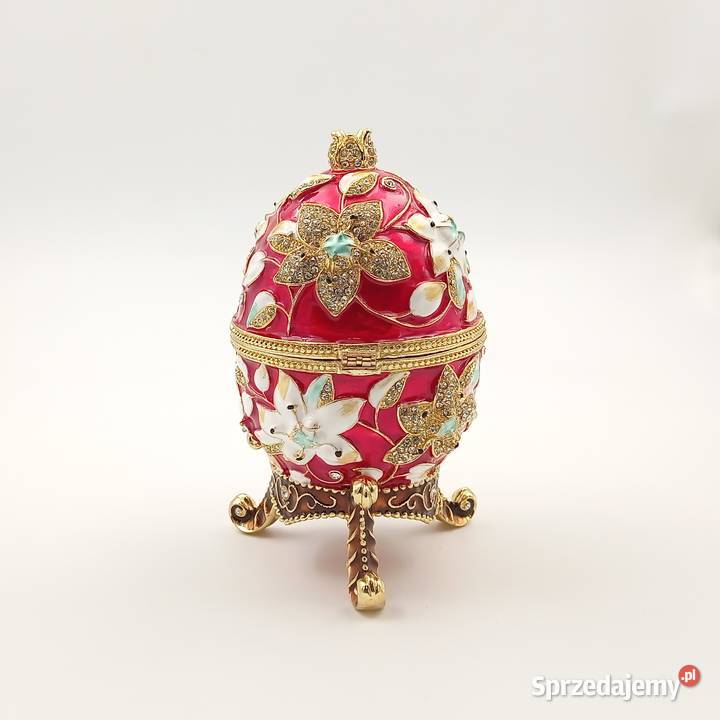 Duże jajko jajo faberge pojemniki szkatułka Zawiercie
