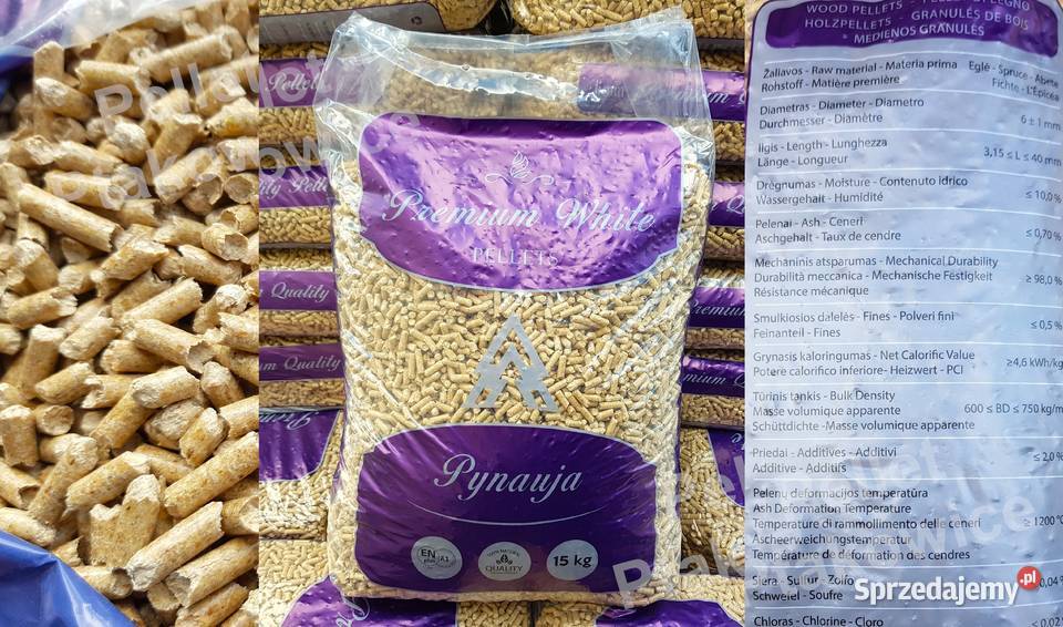 Pellet Kunovice świerkowy A1 Śląsk ENPlus Opał śląskie Tarnowskie Góry