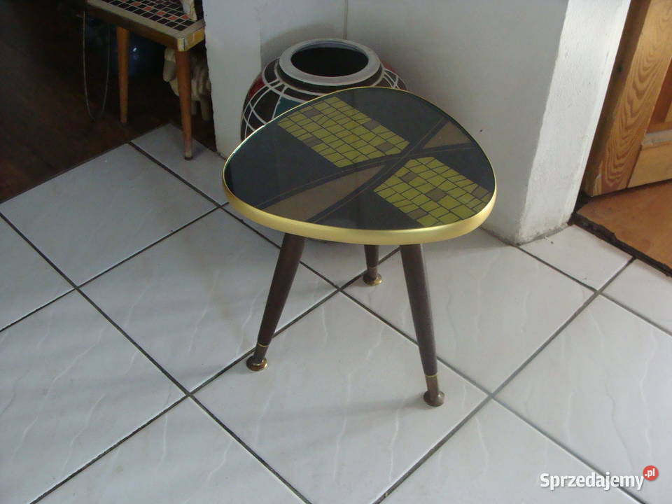 stolik kawowy szklany kwietnik z lat 70 tych Wrocław