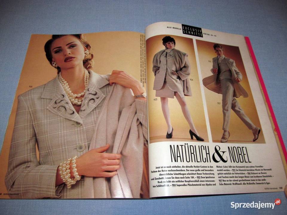 Burda International Jesień 1992 moda szycie Skępe