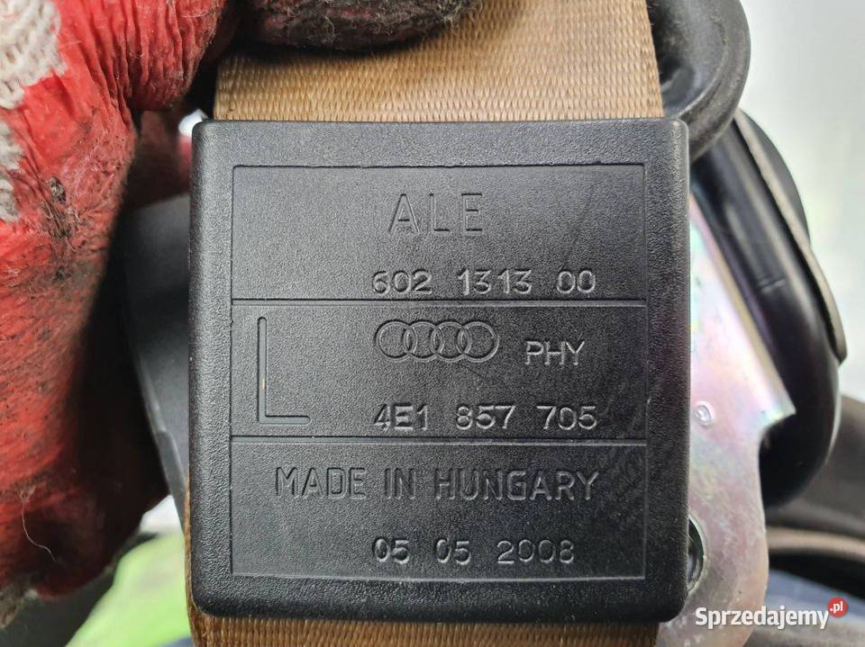 PAS BEZPIECZŃSTWA AUDI A8 D3 4E1857705 osobowe Lipno sprzedam