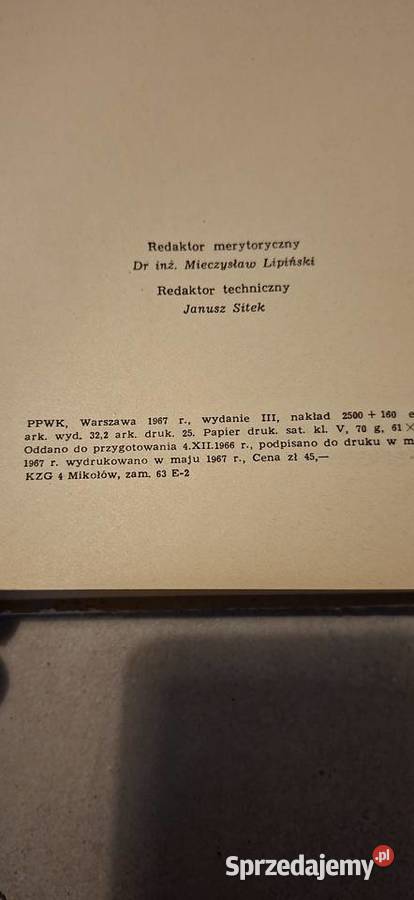 Siedmiocyfrowe tablice trygonometryczne 1967 Łęczyca