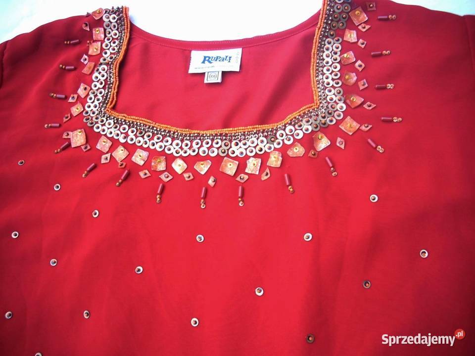Elegancka Zdobiona Sukienka Tunika 46 48