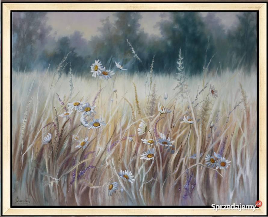 Gorąca Łąka olejny ręcznie malowany Lidia Nowy Sącz