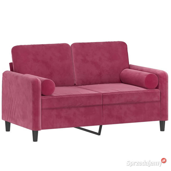 2osobowa sofa z poduszkami winna czerwień 120 Warszawa