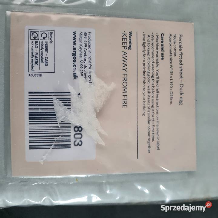 prześcieradło z gumką argos home 135x 190 Częstochowa