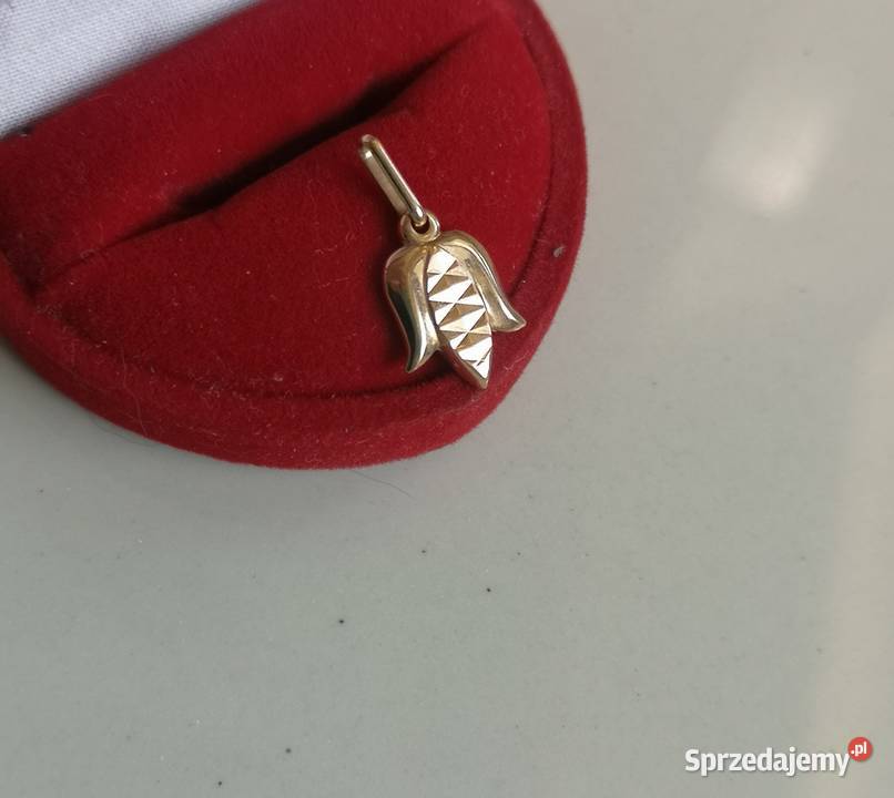 złota zawieszka tulipan złoto 583 Toruń