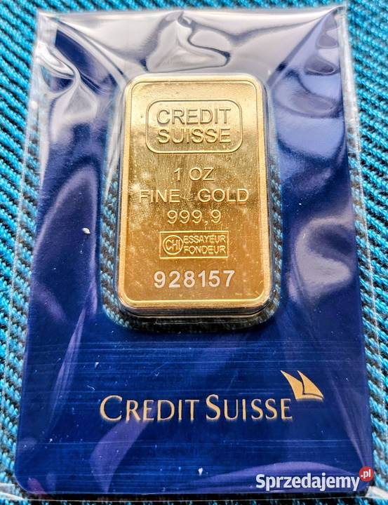 sztabka złota imitacja 1 uncja CREDIT SWISS Warszawa sprzedam
