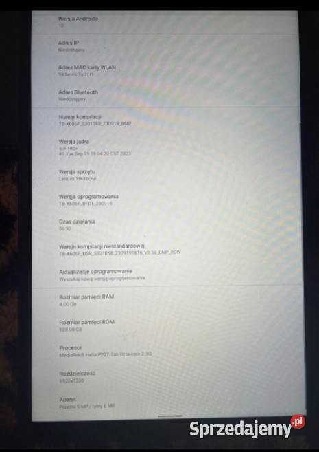 Tablet Lenovo Orzesze