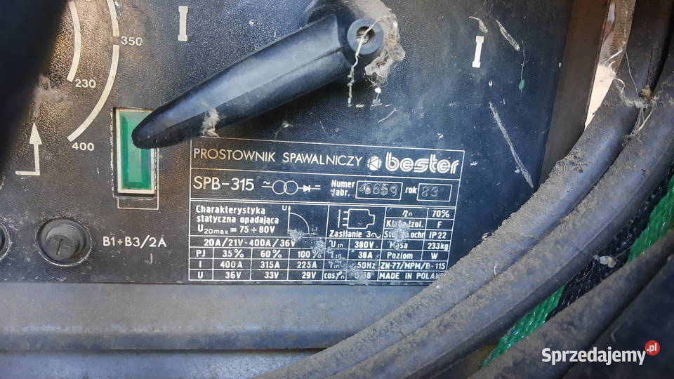 Spawarka prostownik spawalniczy Bester SPB315 Spawarki transformatorowe Giedlarowa