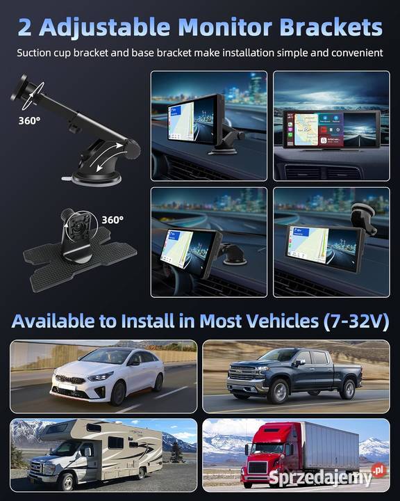 MONITOR SAMOCHODOWY 1026 CARPLAY ANDROID AUTO Zawiercie sprzedam