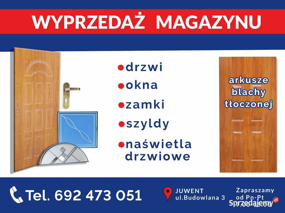 WYPRZEDAŻ DRZWI I AKCESORII Ryki sprzedam