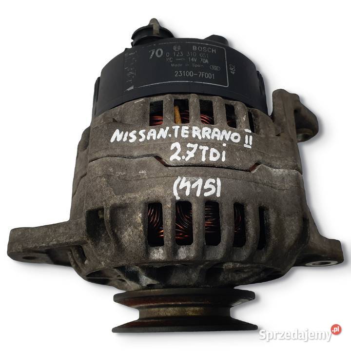 ALTERNATOR Nissan Terrano II 27 TD 231007F001 Układ elektryczny silnika Chełm