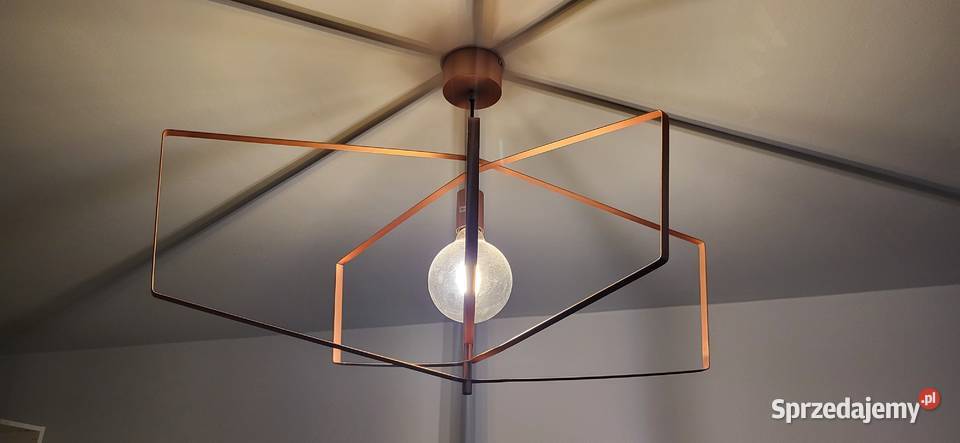 Lampa wisząca miedziana 90 x 40 E27 Łódź