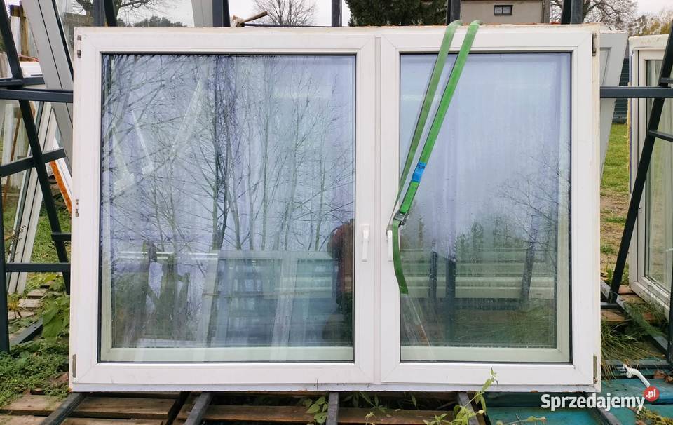 Okno PCV szer 206x143 wys dwuszybowe używane Łódź sprzedam