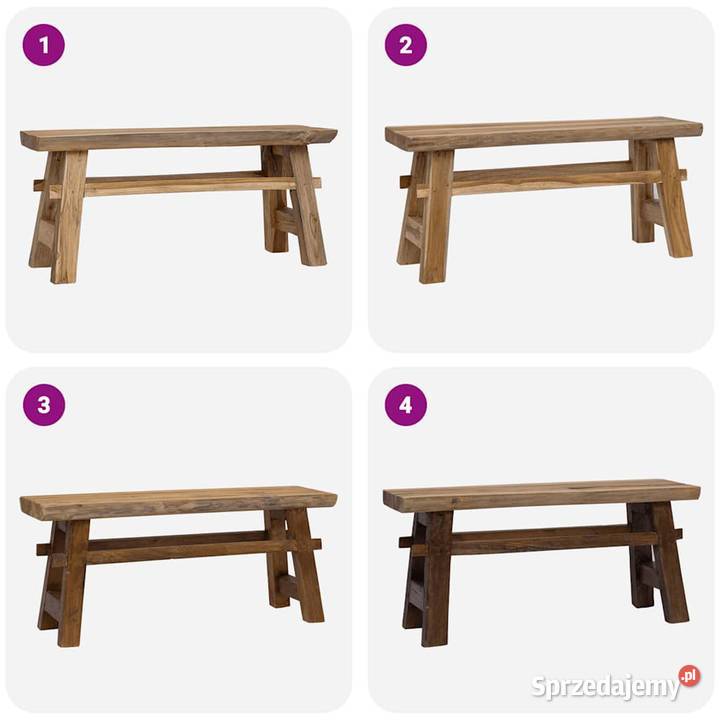 vidaXL Ławka drewno z odzysku i lite drewno Warszawa