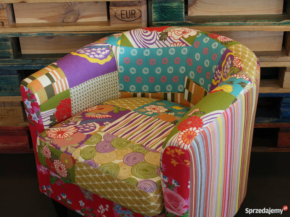 Fotel Patchwork Links Hiszpania UNIKAT małopolskie Tarnów sprzedam