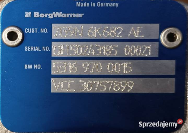 Turbosprężarka do Volvo 30 Benzyna 30757899