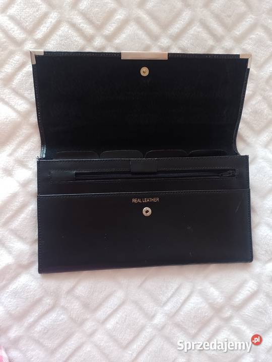 Real Leather Duży skórzany Portfel z Londynu Dla kobiet Kraków sprzedam