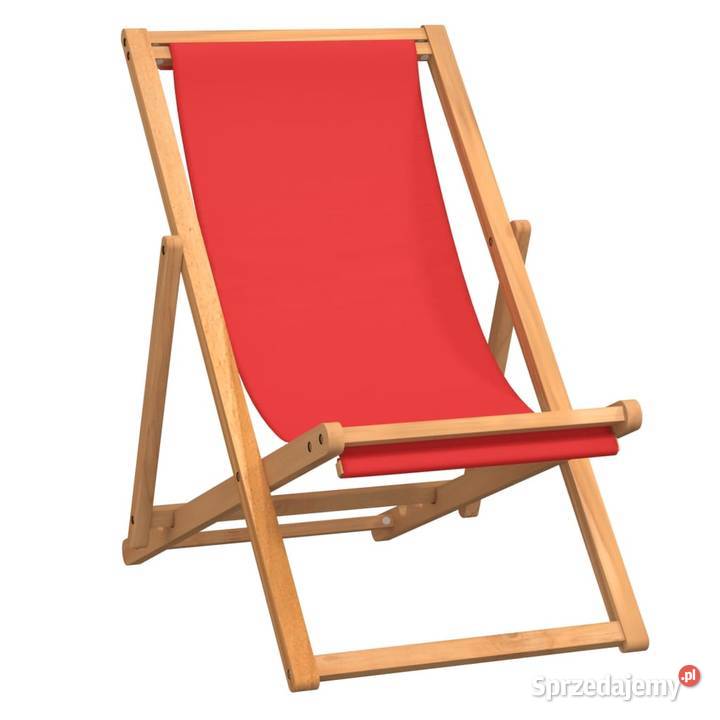 vidaXL Składany leżak plażowy lite drewno Warszawa