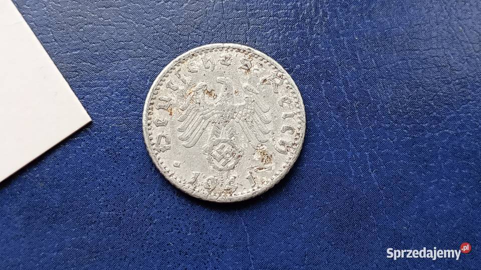 Stare monety 50 pfennig 1941 A Niemcy Lesko