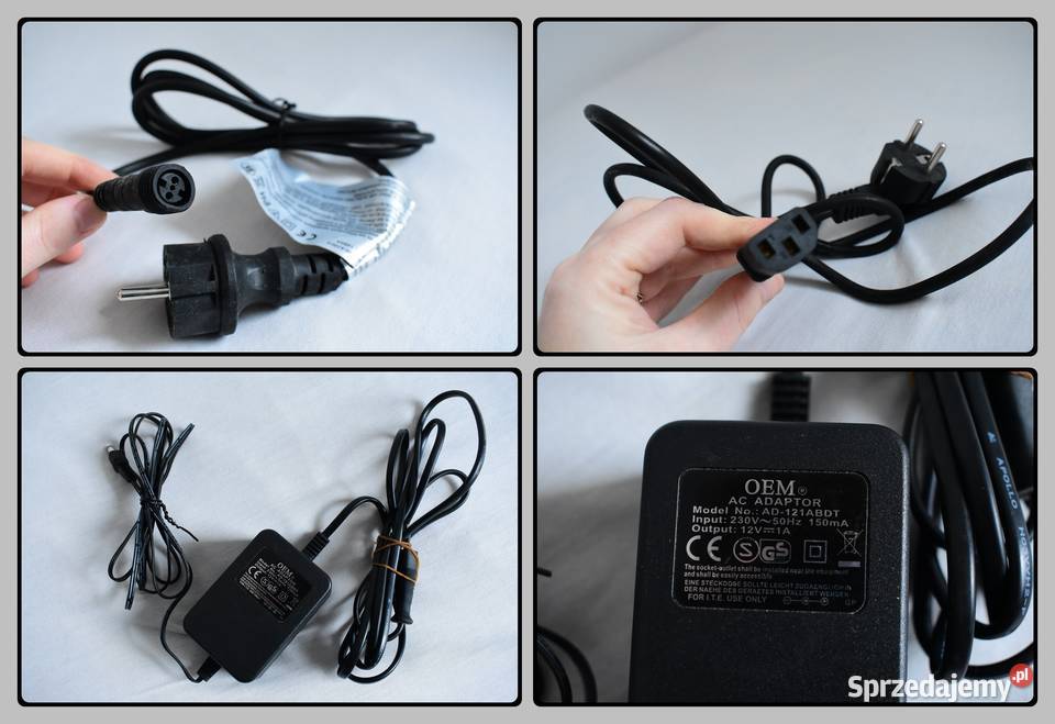 Duży zestaw różnorodnych kabli zasilacz itp