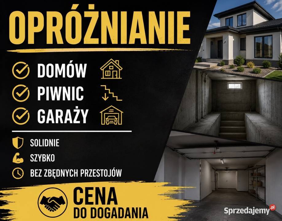 OPRÓŻNIANIE DOMÓW PIWNIC I GARAŻY Kamień Pomorski