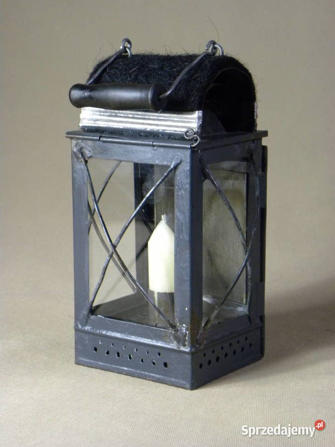 Stara niemiecka strażacka lampa lampka świecowa Legnica