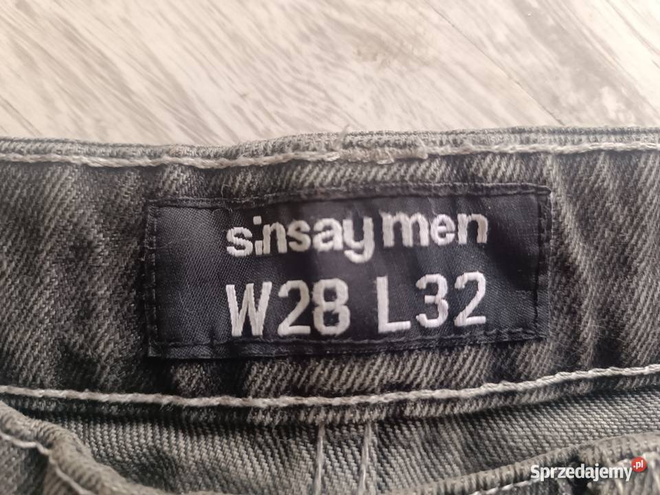 Spodnie jeansowe szare z Sinsay szary/srebrny