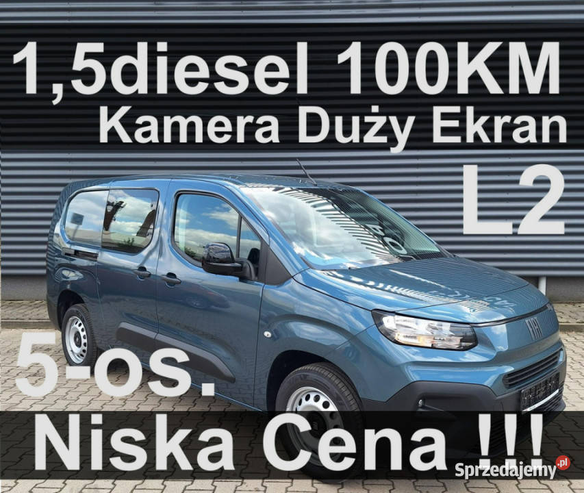 Fiat Doblo L2 Brygadowy 5osobowy 100 Kamera komputer pokładowy