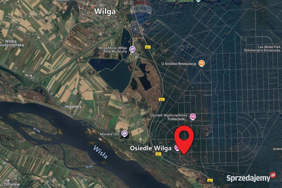 Teren 42ha Wilga Wisłą pow garwoliński Osiedle Wilga