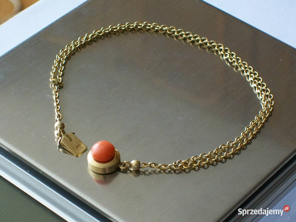 Bransoletka Złota z Koralem Brzeg