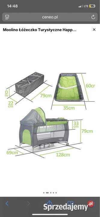 Łóżeczko turystyczne Moolino Happy warmińsko-mazurskie Morąg
