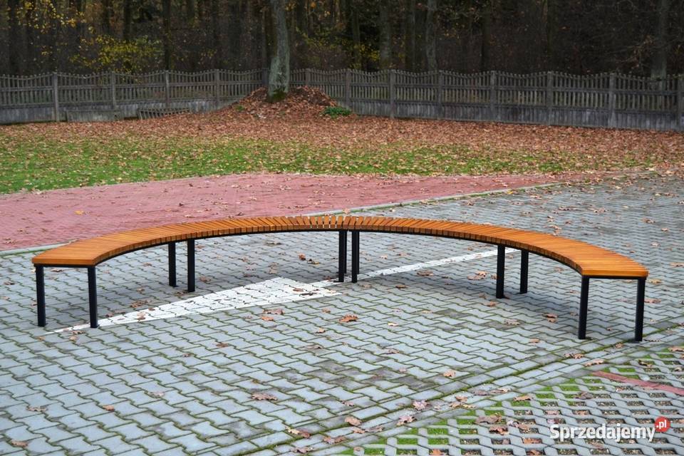 Ławka stalowa miejska półokrągła loft bez Krzeszowice