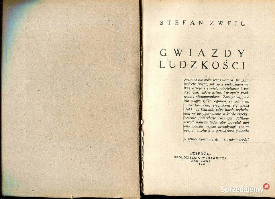 Gwiazdy ludzkości Stefan Zweig Szczecin