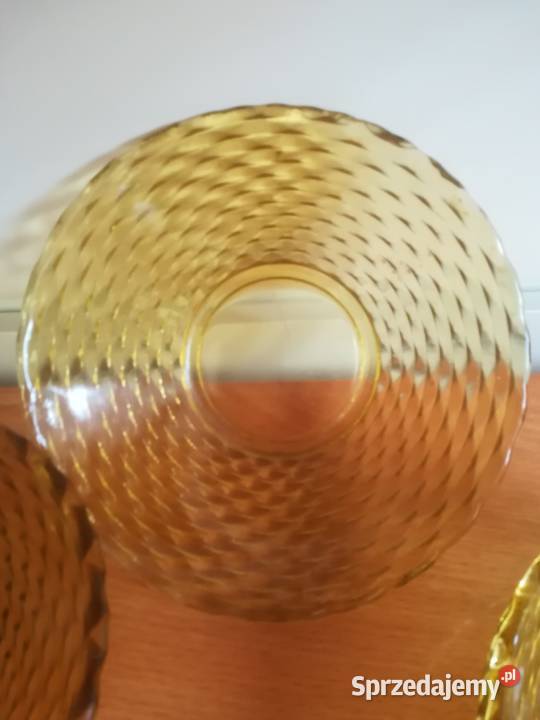 4 sztuki misa salaterka z miodowego szkła huta