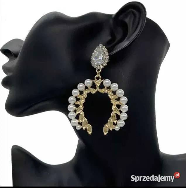 Kolczyki z perłami KARNAWAŁ śląskie Rybnik sprzedam